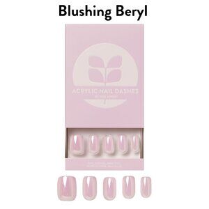 NEW Red Aspen Press-On Nails Acrylic Beryl Short Squoval Shiny